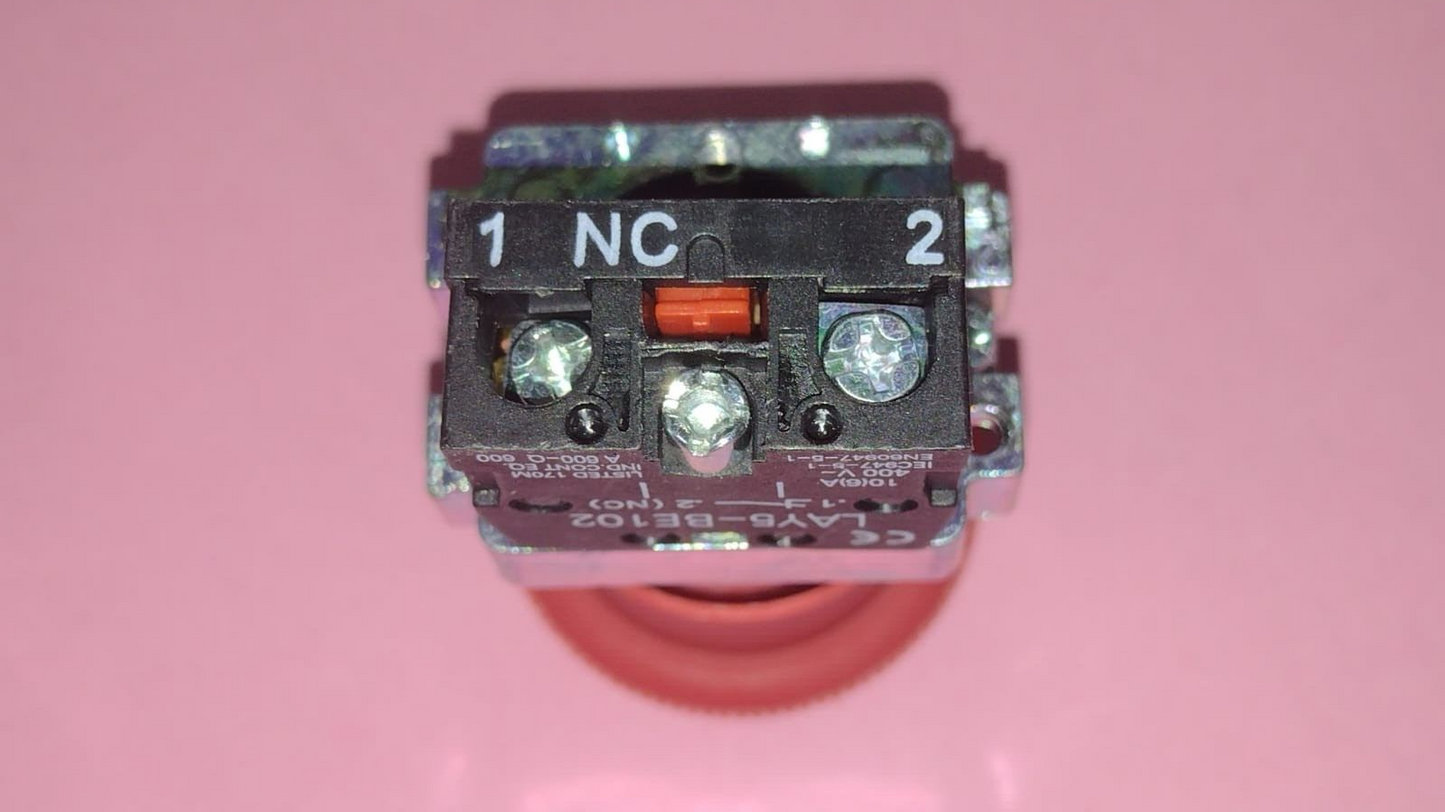 PULSANTE D'EMERGENZA A RILASCIO ROSSO Ø40mm