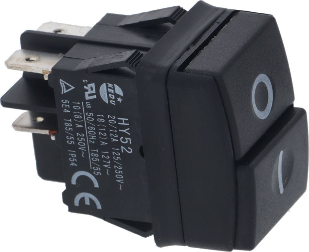INTERRUTTORE A PULSANTE BIPOLARE NERO 12A 250V 7112124