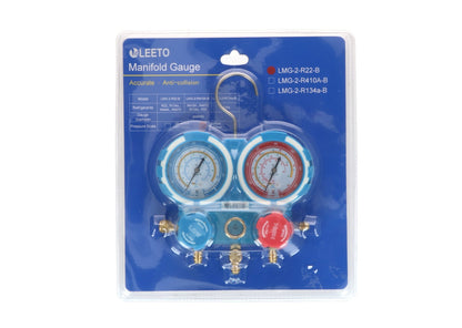 GRUPPO MANOMETRICO DOPPIO LMG-2-R22-B-03 R410A/R407C/R134A/R22