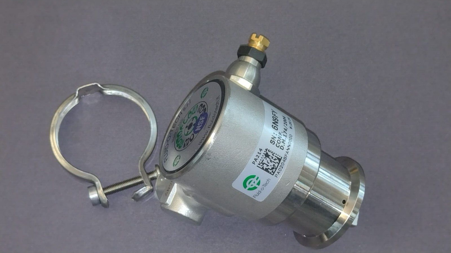 POMPANTE A FASCETTA FLUID-O-TECH 200 L/H, ACCIAIO INOX, CERTIF. NSF 1330037