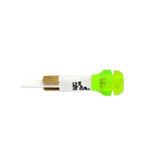 Spia luminosa 220v testa rotonda ø 10mm verde F113