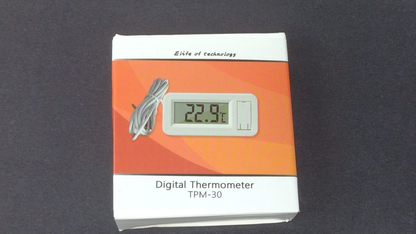 TERMOMETRO DIGITALE ELETTRONICO CON SONDA E BATTERIA FRONTALE/ANTERIORE Tpm-30