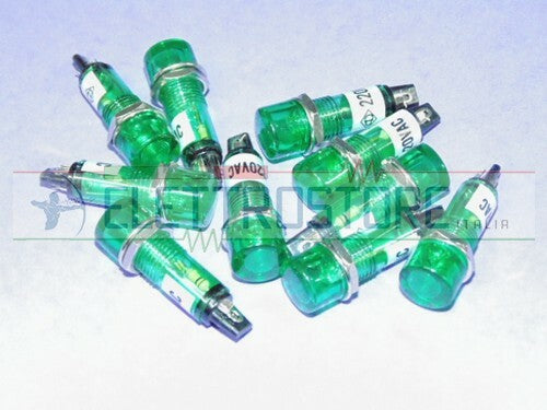 SEGNALATORE LUMINOSO SPIA LUMINOSA VERDE 220V 1pz