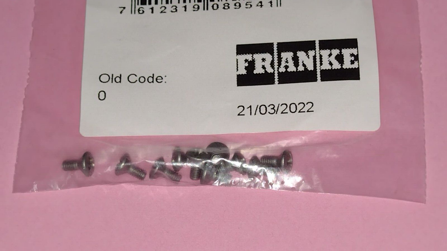1981335 vite fissaggio bruciatore m3x7 10p 12pz Franke 133.0041.904