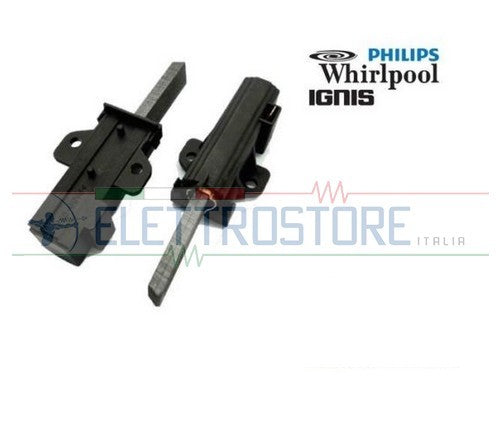 IGNIS WHIRLPOOL COPPIA SPAZZOLE MOTORE LAVATRICE 481281729603