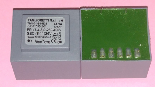TRASFORMATORE 230-400V/24V 5VA AFFETTATRICI 9014097 TAGLIORETTI EN61558-2-6