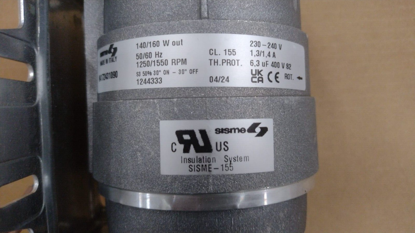 MOTORE SISME FASCETTA 140W 230V 50Hz 1,3A 1250RPM COMPACT 1240364