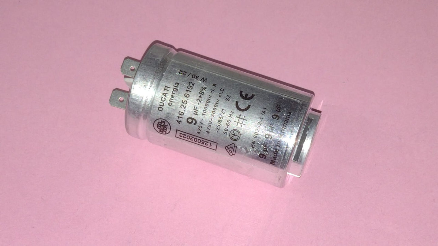 CONDENSATORE DUCATI 9μF asciugatrice REX ELECTROLUX 1250020227 SPEDIZ.CORRIERE