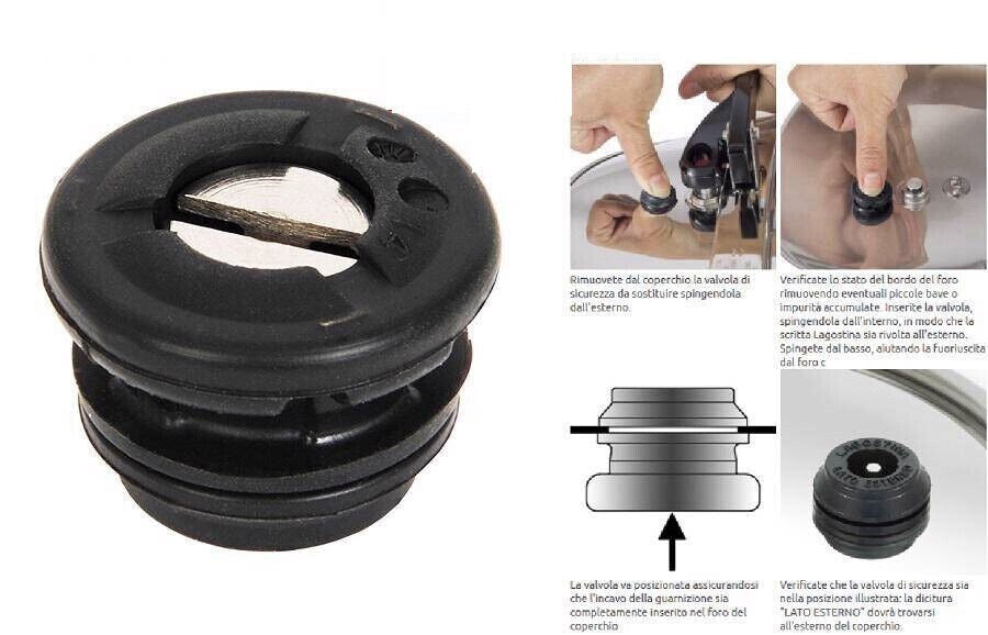 lagostina Valvola Originale di Sicurezza a Riarmo, in Silicone Tutte le Pentole