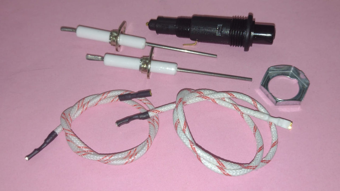 KIT BBQ KIT ACCENSIONE BRUCIATORE BARBECUE + PIEZOELETTRICO DOPPIO