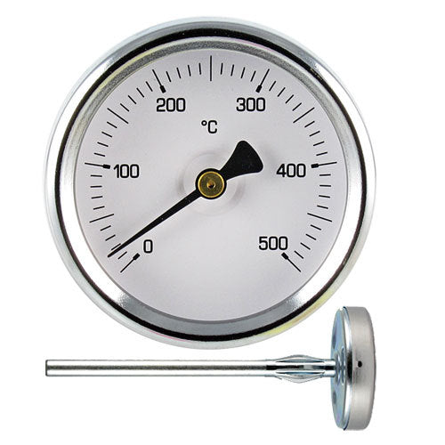 TERMOMETRO FORNO 0+500°C SONDA DA 30cm IN METALLO