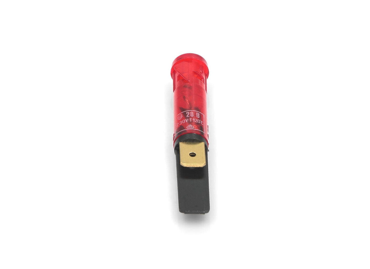 SPIA LUMINOSA TONDA ROSSA 2 contatti. 230V T120° Ø9mm SWT707UN