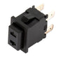 Interruttore bipolare push tasto con asole 19x13mm 250V 10A 4 faston da 4,8mm