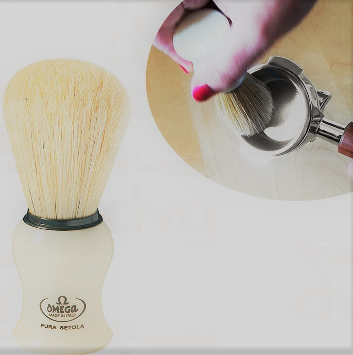 PENNELLO IN PURA SETOLA CON MANICO IN PLASTICA ABS BEIGE