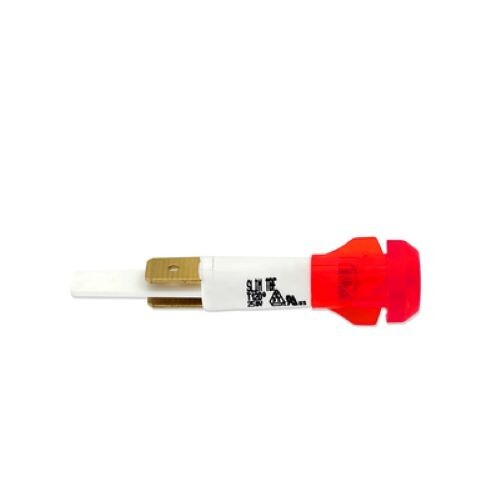 Spia luminosa 220v testa rotonda ø 10mm rossa F113