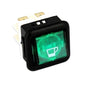 INTERRUTTORE SAECO VIA VENETO LUMINOSO VERDE BIPOLARE - 1 PEZZO 4 CONTATTI
