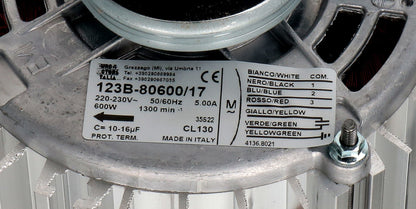 MOTORE FAN COIL 123B-80600/17 600W B/A 3 VELOCITA'