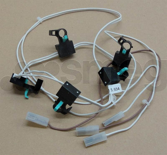 GRUPPO 5 MICROINTERRUTTORE ACCENSIONE PIANO COTTURA SMEG PGF75 CODICE 694490934