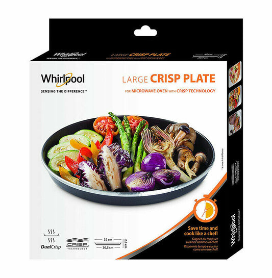 PIATTO CRISP WHIRLPOOL MICROONDE AVM305 LARGE PLATE 32x30,5x2,5 cm CRISP SERIES