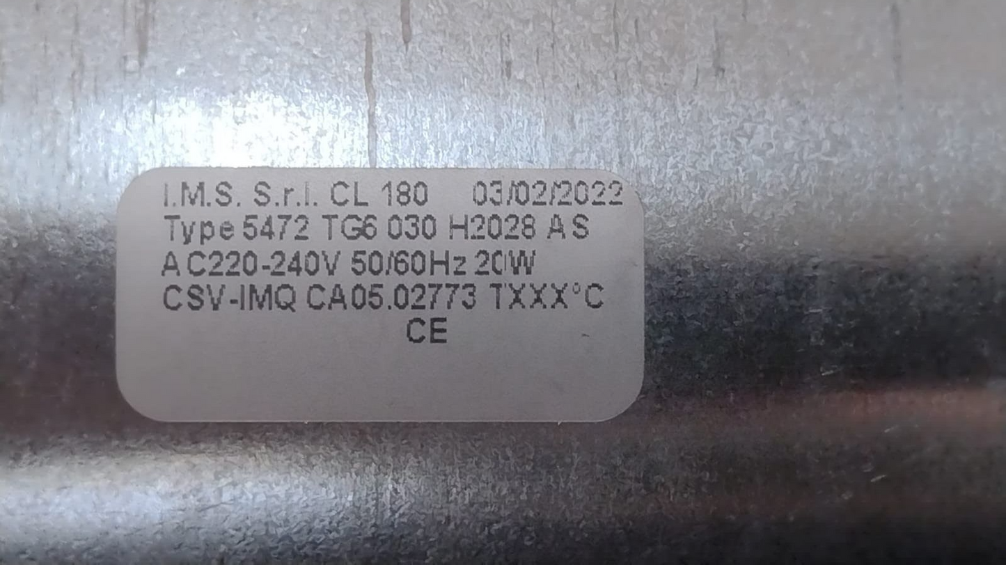 VENTOLA TANGENZIALE 30cm + MOTORE SX 20W 220-240V  CL 180
