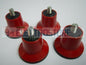 KIT PIEDINI AFFETTATRICE 4Pz ROSSI FILETTO 6mm