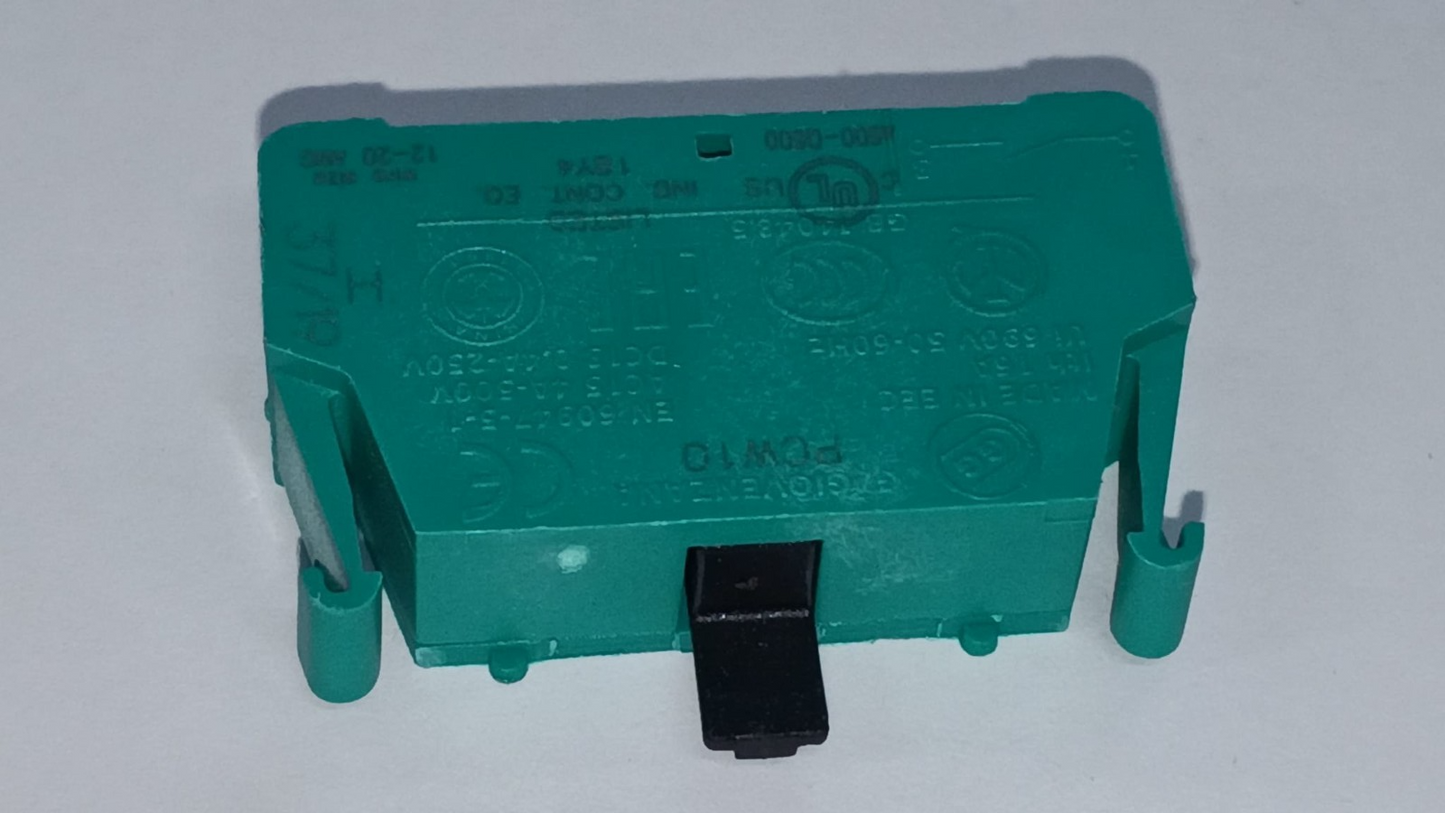 GIOVENZANA CONTATTO DI RICAMBIO VERDE 16A 250V 9014070 FUNZIONE NO A MOLLA