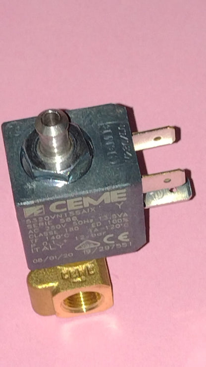 ELETTROVALVOLA CEME 3 VIE 1/8 1/8FF E TERZA VIA A PORTAGOMMA -230V/50Hz 20 BAR