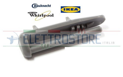 WHIRLPOOL IKEA FERMO POSTERIORE GUIDA CESTO LAVASTOVIGLIE ORIGINALE 481246279981
