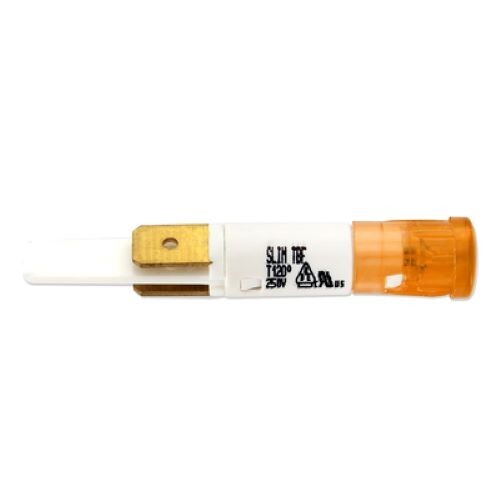 Spia luminosa tonda ø 9mm 2 faston arancone F153
