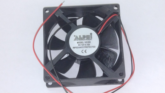 VENTILATORE ASSIALE 80x80x25mm DC 12V 0,18A