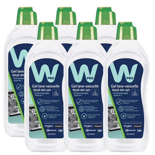 6 PZ DETERSIVO GEL LAVASTOVIGLIE TUTTO IN UNO 650 ML WPRO 488000860152 ORIGINALE