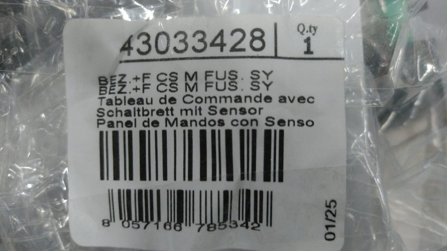 CRUSCOTTO COMANDI PANNELLO CONTROLLO LAVATRICE CANDY ORIGINALE 43033428