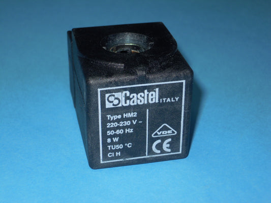 BOBINA CASTEL TYPE HM2 220/230VAC 50/60HZ 8W TU50°C CASTEL 9100/RA6