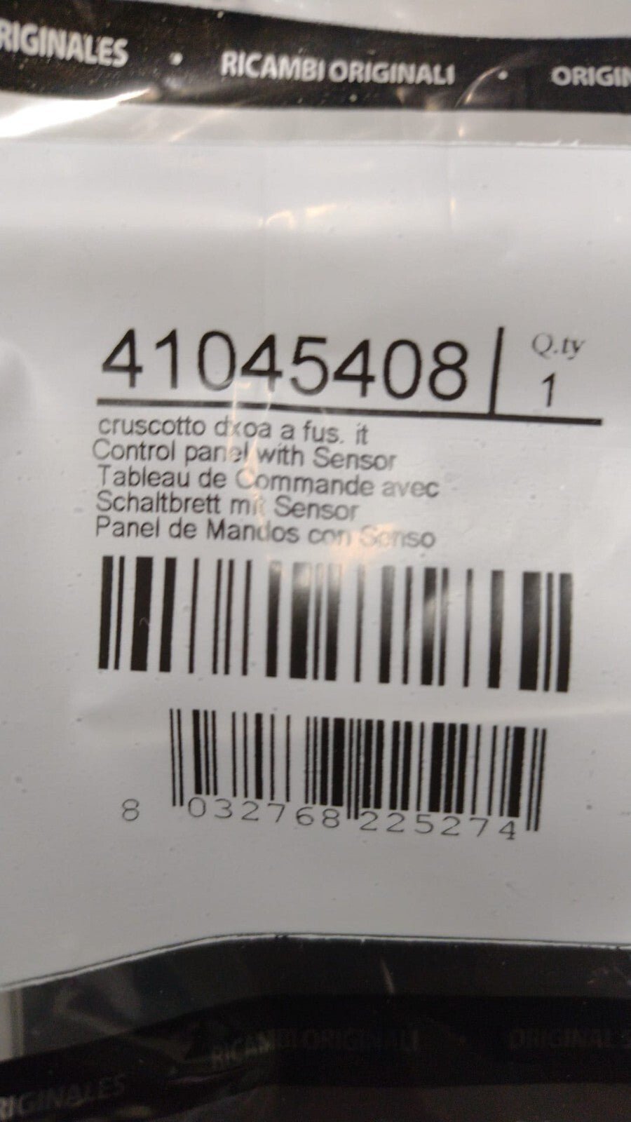 HOOVER CRUSCOTTO LAVATRICE CANDY 41045408