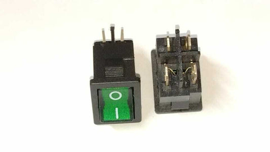 INTERRUTTORE BIPOLARE VERDE LUMINOSO 250V 6A