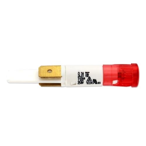 Spia luminosa tonda ø 9mm 2 faston di colore rosso F153