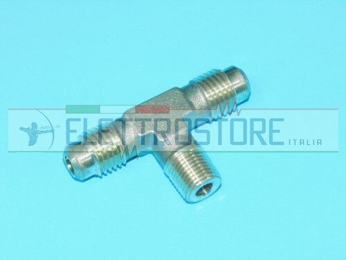 RACCORDO TEE FLARE 1/4 SAE M X 1/8 NPT M X 1/4SAE M
