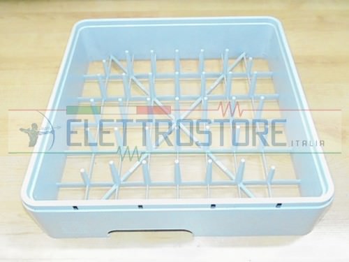 CESTO QUADRATO PLASTICA LAVAGGIO PIATTI PIANI E FONDI 45x45xH10,6 CSTD0542