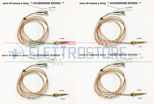 4 TERMOCOPPIE TERMOCOPPIA ACCENSIONE RAPIDA MM 33 ARISTON C00052986 H 4775