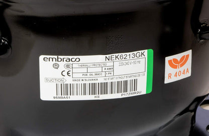 NEK6213GK EMBRACO COMPRESSORE ERMETICO PER FRIGORIFERO R404a MHBP