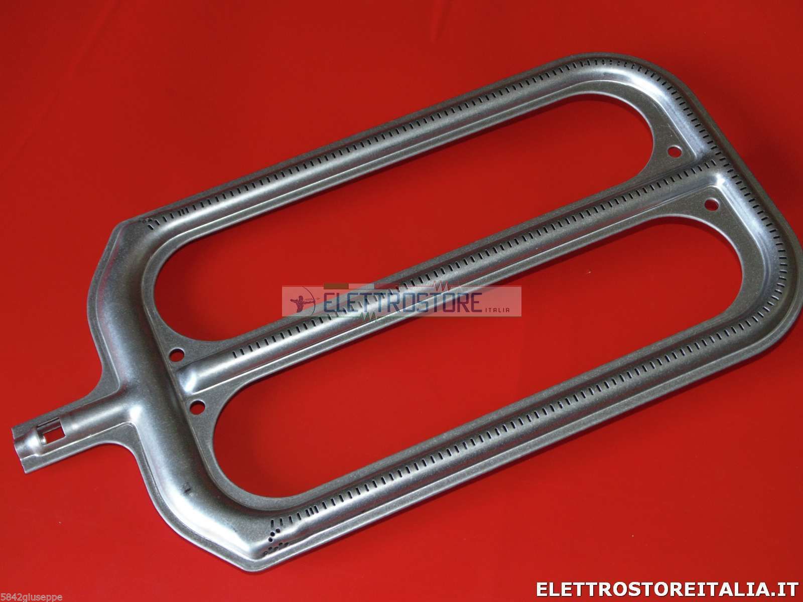 Ricambi 26: BRUCIATORE BARBECUE LUNGHEZZA TOTALE 36 cm LARGHEZZA 19 cm. bruciatore_19x36.jpg